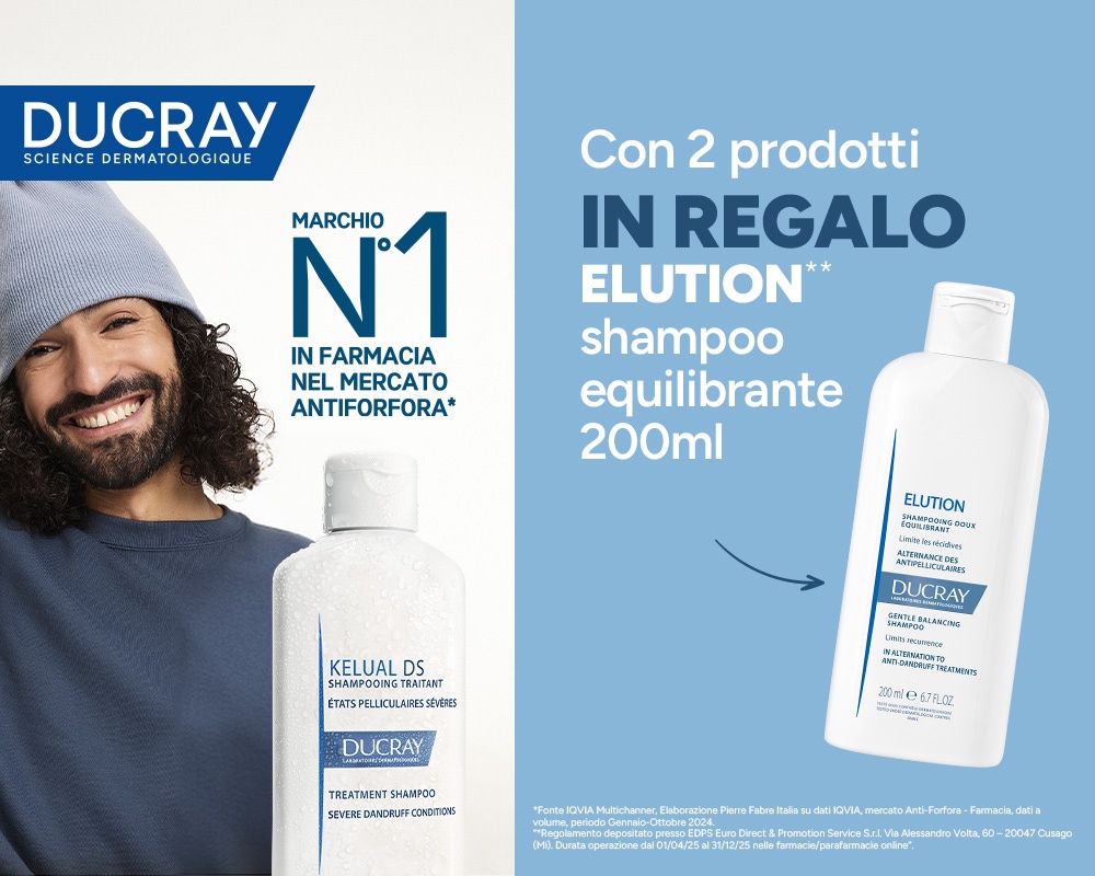 Scegli Ducray Elution: in omaggio lo shampoo equilibrante da 200ml